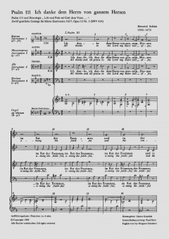 Ich danke dem Herrn; Lob und Preis von Heinrich Schütz (Download) 