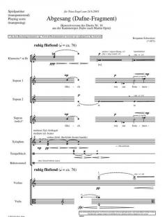 Abgesang (Dafne-Fragment) von Benjamin Schweitzer (Download) 