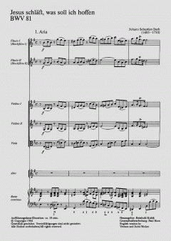Jesus schläft, was soll ich hoffen von Johann Sebastian Bach (Download) 