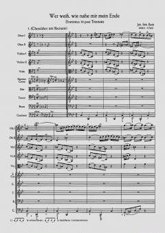 Wer weiss, wie nahe mir mein Ende von Johann Sebastian Bach (Download) 