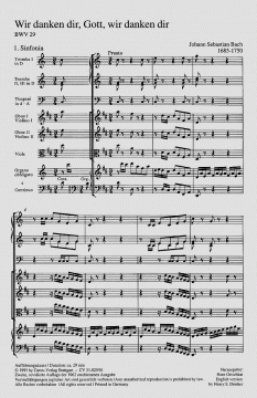 Wir danken dir, Gott, wir danken dir BWV 29 von Johann Sebastian Bach (Download) 