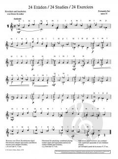 24 Etüden op. 35/1 Band 1 von Fernando Sor (Download) 