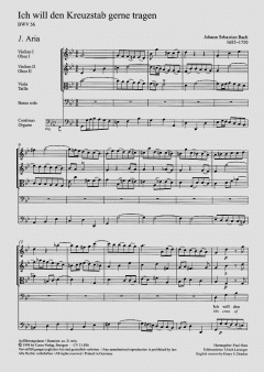 Ich will den Kreuzstab gerne tragen von Johann Sebastian Bach (Download) 