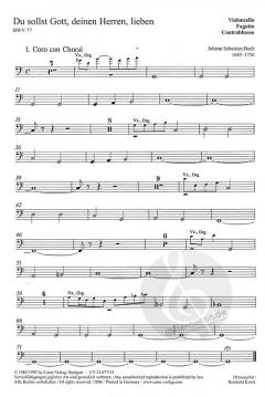 Du sollt Gott, deinen Herren, lieben von Johann Sebastian Bach (Download) 