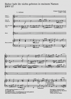 Bisher habt ihr nichts gebeten in meinem Namen BWV 87 von Johann Sebastian Bach (Download) 
