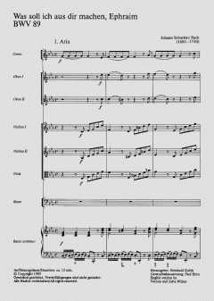 Was soll ich aus dir machen, Ephraim von Johann Sebastian Bach (Download) 