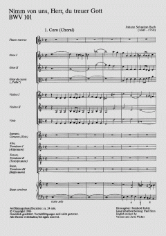 Nimm von uns, Herr, du treuer Gott BWV 101 von Johann Sebastian Bach (Download) 