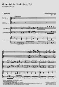 Gottes Zeit ist die allerbeste Zeit von Johann Sebastian Bach (Download) 