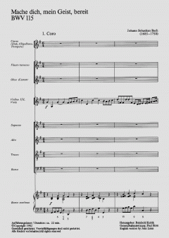 Mache dich, mein Geist, bereit BWV 115 von Johann Sebastian Bach (Download) 