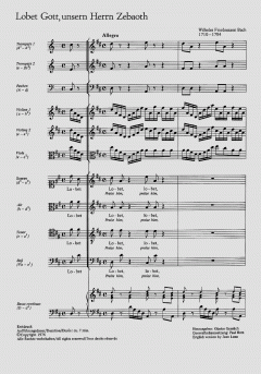 Lobet Gott, unsern Herrn Zebaoth von Wilhelm Friedemann Bach (Download) 