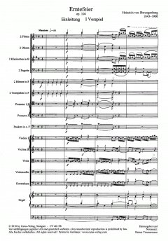 Erntefeier op. 104 von Heinrich v. Herzogenberg 