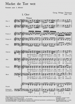 Machet die Tore weit von Georg Philipp Telemann (Download) 