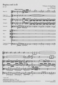 Regina coeli in B-Dur KV127 von Wolfgang Amadeus Mozart (Download) 