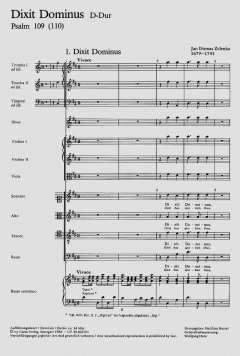 Dixit Dominus ZWV68 von Jan Dismas Zelenka (Download) 