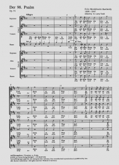 Der 98. Psalm op. 91 von Felix Mendelssohn Bartholdy 