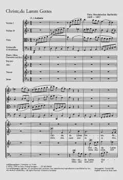 Christe, du Lamm Gottes von Felix Mendelssohn Bartholdy (Download) 