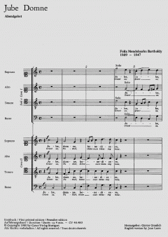 Neun Psalmen und das Cantique von Felix Mendelssohn Bartholdy (Download) 
