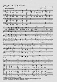 Neun Psalmen und das Cantique von Felix Mendelssohn Bartholdy (Download) 