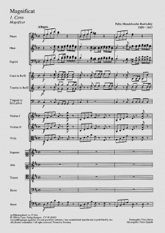 Magnificat in D-Dur von Felix Mendelssohn Bartholdy (Download) 