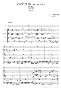 Konzert a-moll RV 500 von Antonio Vivaldi 