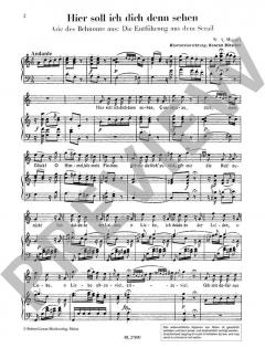 Hier soll ich dich denn sehen (Entführung) von Wolfgang Amadeus Mozart (Download) 