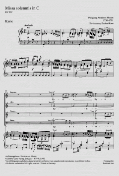 Missa solemnis in C-Dur KV337 (W.A. Mozart) 