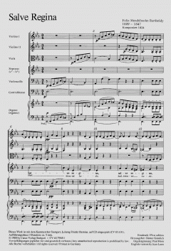 Salve Regina von Felix Mendelssohn Bartholdy (Download) 