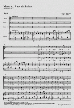 Messe brève no. 5 aux séminaires (Charles Gounod) 