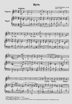 Missa in f-Moll op. 62 von Joseph Gabriel Rheinberger 