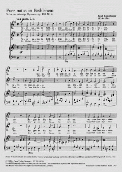 Puer natus in Bethlehem (Ein Kind geborn zu Bethlehem) (Joseph Gabriel Rheinberger) 
