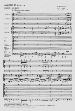 Requiem in c-Moll MH155 von Michael Haydn (Download) 