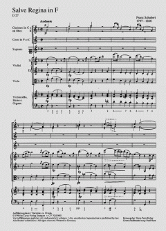 Salve Regina in F-Dur D27 von Franz Schubert 
