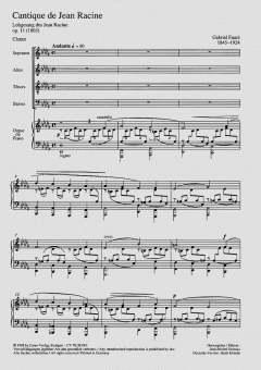 Cantique de Jean Racine op. 11 von Gabriel Fauré (Download) 