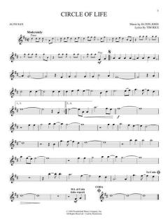 The Lion King for Alto Sax 