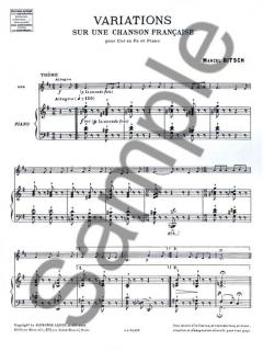 Variations Sur Une Chanson Francaise von Marcel Bitsch für Horn und Klavier