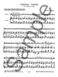 Choral Varie von Roger Boutry für Posaune und Klavier im Alle Noten Shop kaufen
