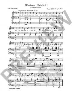 Wandrers Nachtlied I / Der Wanderer von Franz Schubert (Download) 