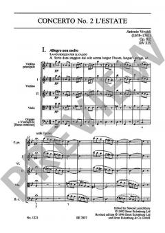 Die vier Jahreszeiten op. 8 Nr. 2 RV 315: Der Sommer von Antonio Vivaldi (Download) 