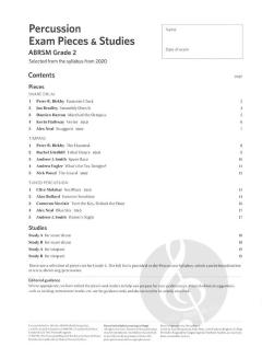 Percussion Exam Pieces & Studies, ABRSM Grade 2 