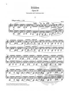 Etüden op. 18 von Béla Bartók 