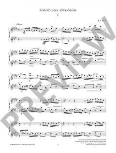 15 zweistimmige Inventionen BWV 772-786 von Johann Sebastian Bach 