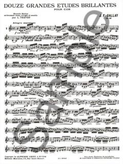 12 Grandes Etudes Brillantes op. 43 von Jacques Francois Gallay für Horn