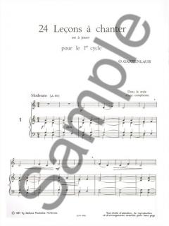 24 Lecons à Chanter ou à Jouer (Cycle 1) (Odette Gartenlaub) 