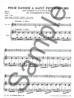 Pour Danser à St Petersbourg von Marie-Luce Lucas für Trompete in C oder B und Klavier im Alle Noten Shop kaufen