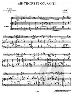 Air Tendre et Courante von Jean Baptiste Lully 
