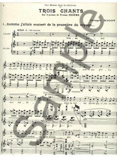 3 Chants Sur 3 Poemes de Dereme von Georges Migot 