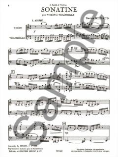 Sonatine von Darius Milhaud 