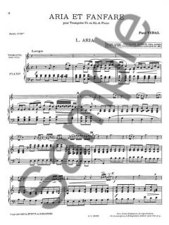 Aria et Fanfare von Paul Vidal für Trompete in C oder B und Klavier im Alle Noten Shop kaufen