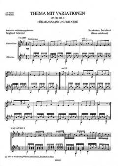 Thema mit Variationen op. 10/4 von Bartolomeo Bortolazzi 