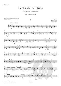 6 kleine Duos op. 8 von Ignaz Pleyel 